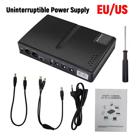 DC1018L Mini Portable UPS Battery Backup 5V 9V 12V Power Supply UPS Backup Battery for WiFi Camera R