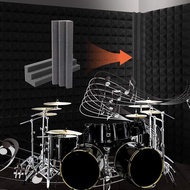 【VVL】-24 Pcs Bass Traps Acoustic Foam Panels Sound Proof PaddingStudio Foam for Corner Soundproofing