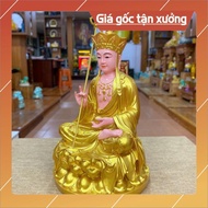 30cm GOLD PAINTED STATUE OF Ksitigarbha Bodhisattva