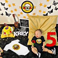 Haginbaby Rock Band Baby Onesies Guns N Roses Romper for Baby Cotton Baby Clothes
