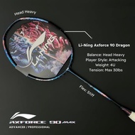 AXFORCE 90 TENSION 30 LBS LIMITED EDITION BADMINTON RACKET NEWEST READY TO USE BONUS BAG AND WARRANT