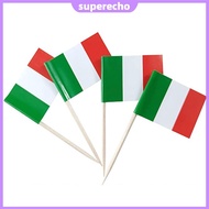 [Fast Arrival] 100Pcs Small Italy Toothpick Flag Wood Creative for World Sports Party Supplies