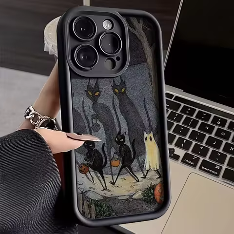 Dark Funny Monster Cat Fox Phone Case For Xiaomi Mi 14T 14 13 12T 12 13T 11 Lite 5G Poco X6 M6 F5 X5