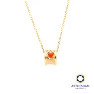 TA9 Arthesdam Jewellery 18K Gold Charm Heart 0.013CT Diamond Necklace