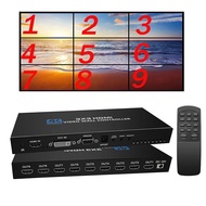 4K Video Wall Controller 3x3 1080P HDMI Video Image Processor 3x3 2x3 2x4 1x3 1x4 for 9 Screen Stitc