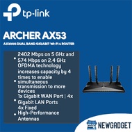 TP-LINK ARCHER AX53 AX3000 DUAL BAND GIGABIT WI-FI 6 ROUTER