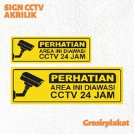 Custom Acrylic CCTV Sign Attention Acrylic CCTV SIGN ACRYLIC CCTV 24 HOURS ACRYLIC SIGN/ CCTV SIGN/