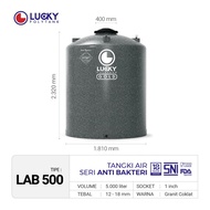 tangki / toren air antibakteri lucky 5000 liter (lab 500) - cokelat granite