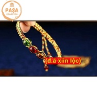 Trending Five-colored bracelet with 5 five-element stones for peace and luck, high-end feng shui bra