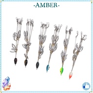 AMBER 6PCS Alabama Umbrella Rigs,  Stainless Steel Umbrella Fishing Rig, Simulated 5 Arms Wtih 8 Bla