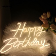 (Superbaby) Happy Birthday Led Light Led Birthday Decoration Happy Birthday Neon Sign Usb Powered Di