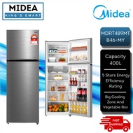 MIDEA 400L Refrigerator 2 Door Inverter Quattro Fridge MDRT489MTB46-MY / Peti Sejuk MDRT489MTB46