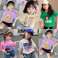 AT26-[Tom&Nau Kids] short sleeve girls' t-shirt in soft cotton fabric - Size 9-28Kg