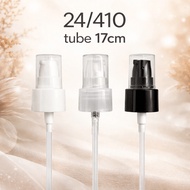 BOTTLE PUMP HEAD 24/410 PUMP DISPENSER HEAD 17CM TUBE / BLACK / WHITE/TRANSPARENT