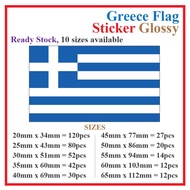 Greece Flag Sticker Rectangle Postcard / Stiker Pelekat Poskad Bendera Greece