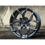 New Car Sport Rim Flow Forming 361Mobilife Wheels 17x7.5J 5x113 ET38 Black Chrome - READY STOCK