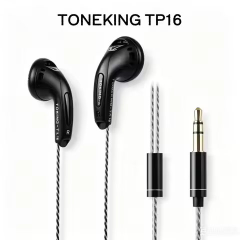 Original TONEKING TP16 32ohms 3.5mm In Ear Earphong Flat Head Plug Earbud Earphone HIFI Bass Headset