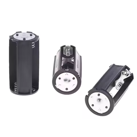 1/3Pcs Black Cylindrical Battery Adapter Case 3x AA to D Size Battery Holder Hold 3 Standard AAA Bat