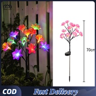 Solar Camellia Garden Lights With 2V/150MA Solar Panel Auto On/off Garden Landscape Lamp For Yard Patio Garden Pathway Porch Decor