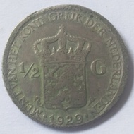 Belanda _ Nikel: 1/2 Gulden 1929 (Palsu) _ (X014)
