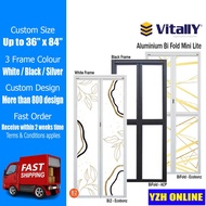 Vitally Bi Fold Mini Lite Custom Size / Pintu Tandas BiFold / Pintu Lipat 厕所门 折叠门 Bathroom Door