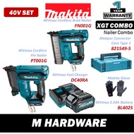 MAKITA 40Vmax Combo Set [ 40Vmax Cordless Brad Nailer FN001GZ + 40Vmax Cordless Pin Nailer PT001GZ ]