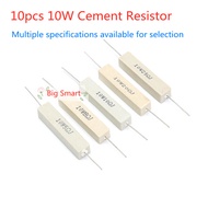 10 pcs 10W 5% Cement Resistor Power Resistance 0.1 ~ 100K 0.1R 0.5R 1R 10R 100R 0.22 0.33 0.5 1 2 5 