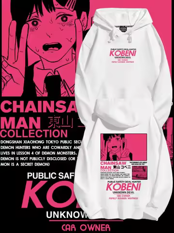 Public Safety Devil Huater Kobeni UnKnown Devil Chainsaw Man Hoodies Men Women Oversized Y2k Sweatsh