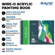 MayArt SC Wire-O Acrylic Painting Book 360gsm A3/A4