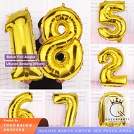 Jumbo GOLD Number Balloon 80 Cm / Large Number Foil Balloon / gold number balloon / number foil ball