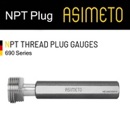 Asimeto สกรูปลั๊กเกจวัดเกลียวท่อ NPT (National Pipe Thread Taper) Thread plug gauge
