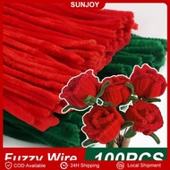 100PCS Colorful Dense Fuzzy Wire Pipe Cleaner Craft Flower DIY Handmade Bouquet Children's Handmade