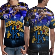 Kentucky Wildcats T-shirt Fullprint Unisex Casual Polyester Jersey Material [PO 3 DAYS]