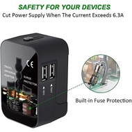 Universal Travel Adapter Travel Adapter Worldwide with 2 USB Ports Travel Adaptor International Powe