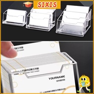 SIXIS 1Pcs Bussiness Card Holder, Display Stand 1/2/3 Grids Business Card Box,  Transparent Acrylic 