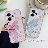 Realme 14 14T 5g 2025 C75 C75x Note 60 60x Casing Protec Camera Motif Butterfly Case Custom