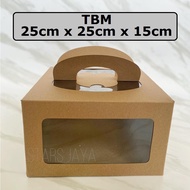 Kraft mica Box 25x25x15 cm tart cake Box/