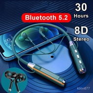 30 Hours Neck-Mounted Sports Bluetooth Headset 5.2 Earbuds Headset Twins In-Ear Earphone with Mic Universal