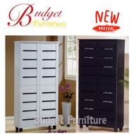 Shoe Cabinet / Shoe Storage /Tall Shoe Cabinet/Rack available black and white