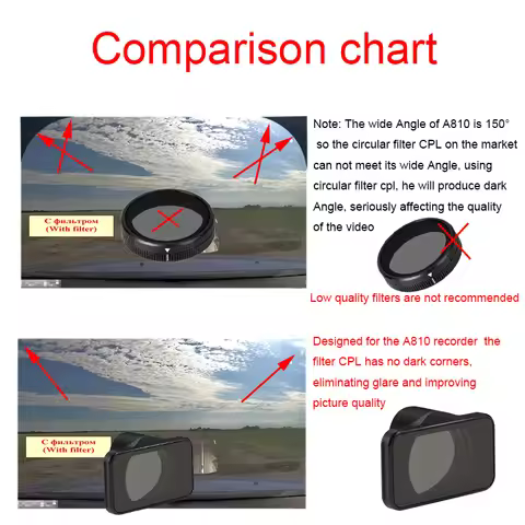 For 70mai CPL Filter Only for 70mai A810 CPL Filter for 70mai RC12 Rear Camera CPL Filter Film and S