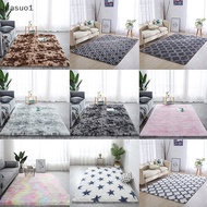 [Alasuo] Shaggy Tie-dye Carpet Printed Plush Floor Fluffy Mats Area Rug Living Room Mats
 [SG]
