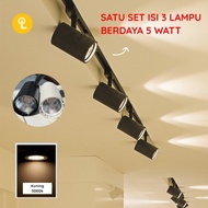 5W Spotlight Package 1 Set of 3 + 1M Track Light Rail Spotlight