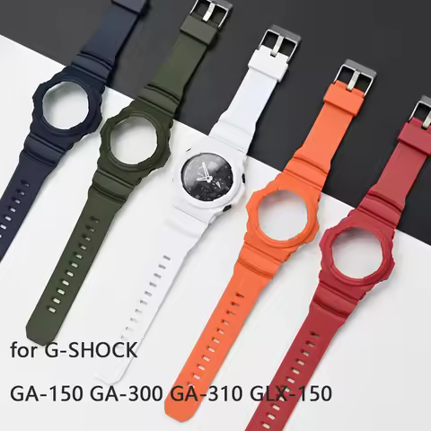 for Casio G-SHOCK GA-150 GA-300 GA-310 GLX-150 Watch Strap Case Special Resin Rubber Band Bracelet P