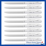 Pentel Calme Oil-based Ballpoint Pen 0.7mm Grayish White Black Ink Pack of 10 BXA107W-A