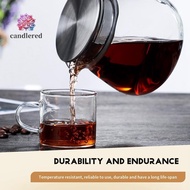 Heat Resistant Coffee Pot Hand Brewing Coffee Pot Steel Cover Transparent Sharing Pot Glass Brewing 