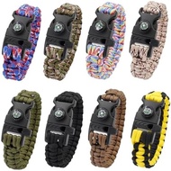 8 Pack Emergency Survival Bracelet with Whistle and Compass,Survival Kit,Wildness Emergency Survival
