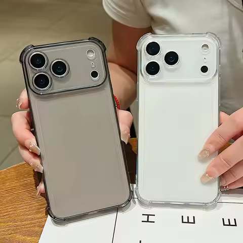Shockproof Clear TPU Phone Case For iPhone 16e 17 Air 16 15 14 Pro Max 13 12 Pro 11 Silicone Soft Co