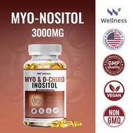 Wellness Inositol 3000mg Supplement, Improves Blood Sugar and Blood Lipid Levels 120pcs