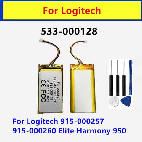 New Battery 3.7V 1600mAh 533-000128 CP-SP950 For Logitech 915-000257 915-000260 Elite Harmony 950 Ba