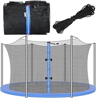 Trampoline Net Replacement Trampoline Safety Enclosure Net Round Frame Trampolines Weather Resistant and Breathable Trampoline Net with Double Headed Zippers, Net Only